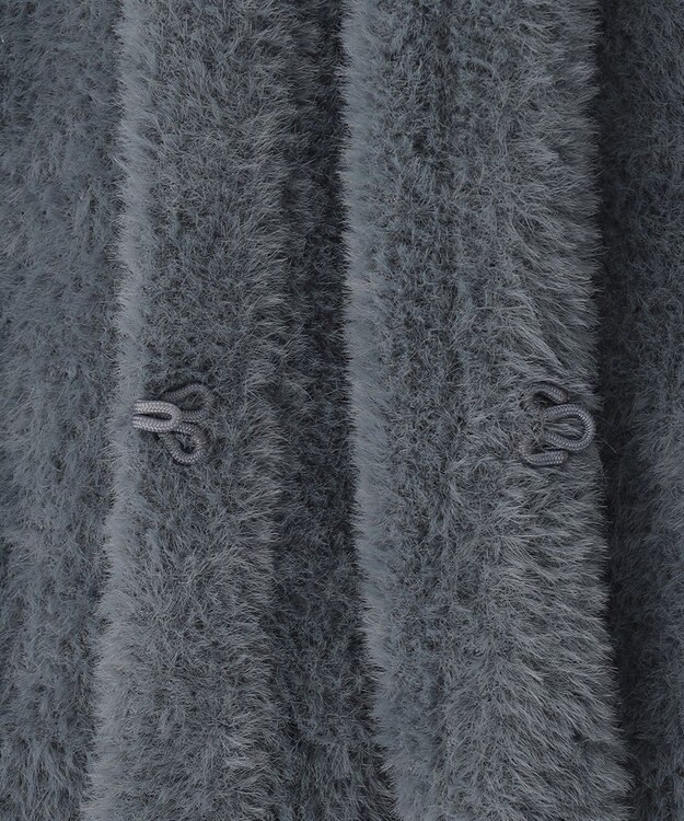 ANY SIS シャギーニット カーディガン チャコールグレー