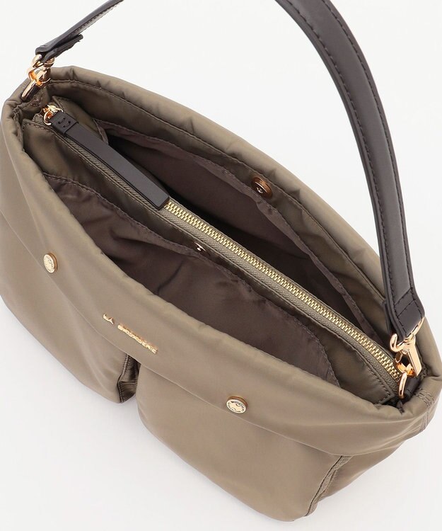 LA BAGAGERIE ダブルフロントポケット2WAYショルダー グレージュ