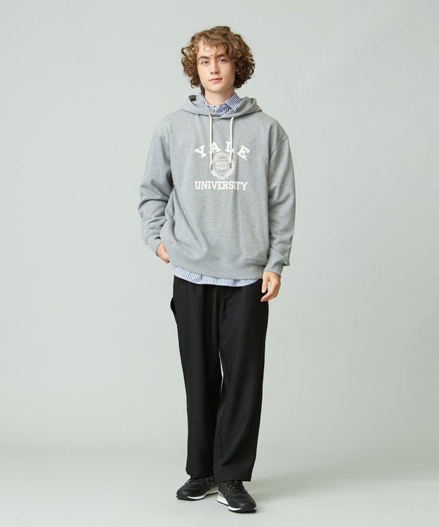 J.PRESS YORK STREET 【UNISEX】YALE裏毛パーカー ライトグレー系