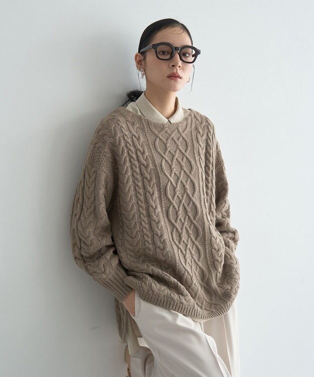 YECCA VECCA ケーブルニット Mocha