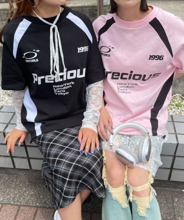 WEGO ゲームグラフィック切り替えビッグT ピンク