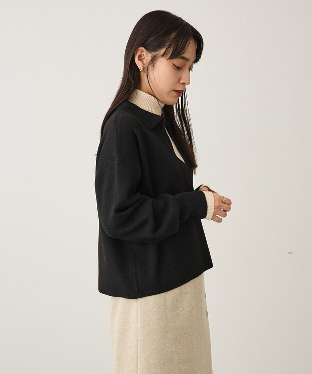 CRAFT STANDARD BOUTIQUE 深Vネックニットプルオーバー Black