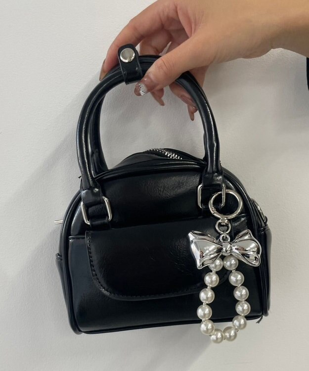 WEGO リボンフープキーホルダー シルバー