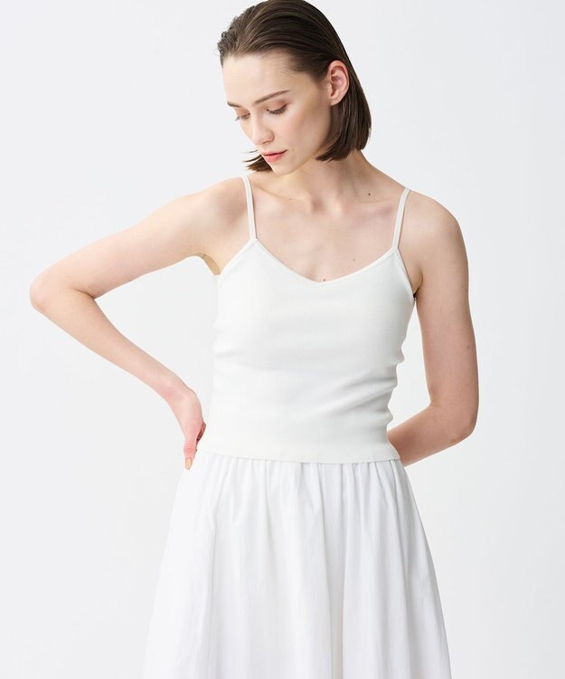 uncrave スムースニット キャミソール(カップ付き) オフ