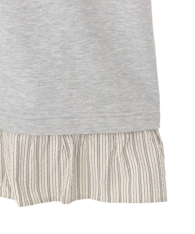 earth music&ecology レイヤーヘムワンピース Gray Mixture