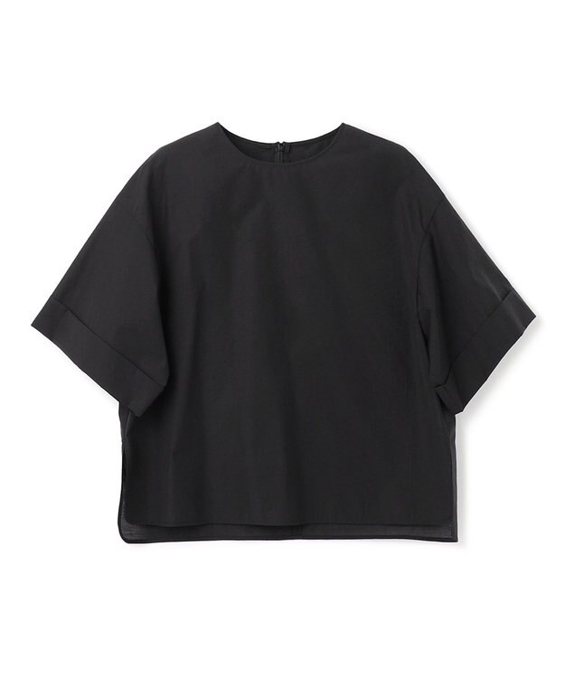 uncrave 【手洗い可】シアー ブラウス（uncrave WHITE） ブラック