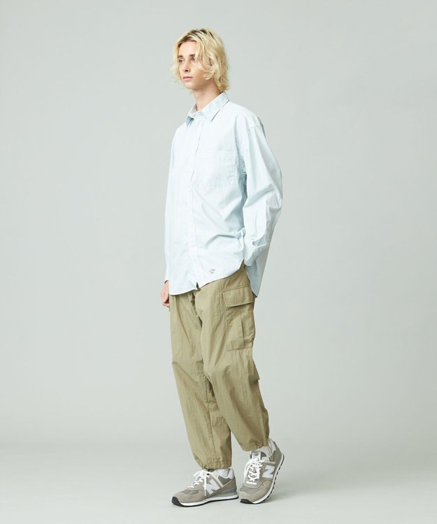 J.PRESS YORK STREET 【UNISEX】タイプライターストライプ シャツ グリーン系1