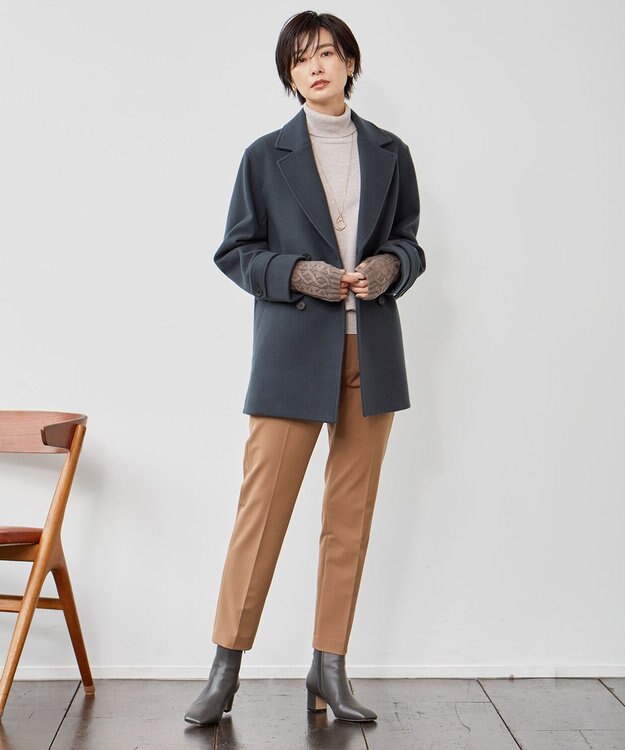 J.PRESS LADIES L 【洗える】PRINCE タートルネック ニット ベージュ系