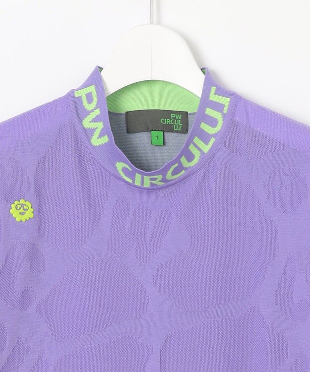 PW CIRCULUS 【手洗い可能】【WOMEN】アニマルドットニットモック ゴルフウェア レディース パープル系