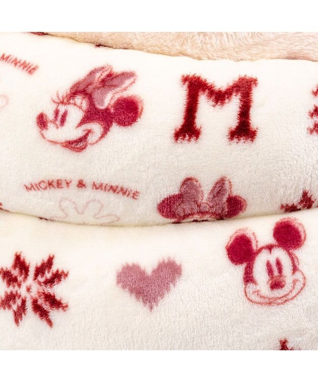 PET PARADISE ディズニー ミッキーマウス 遠赤外線 つぼ型 ボア カドラー ピンクベージュ