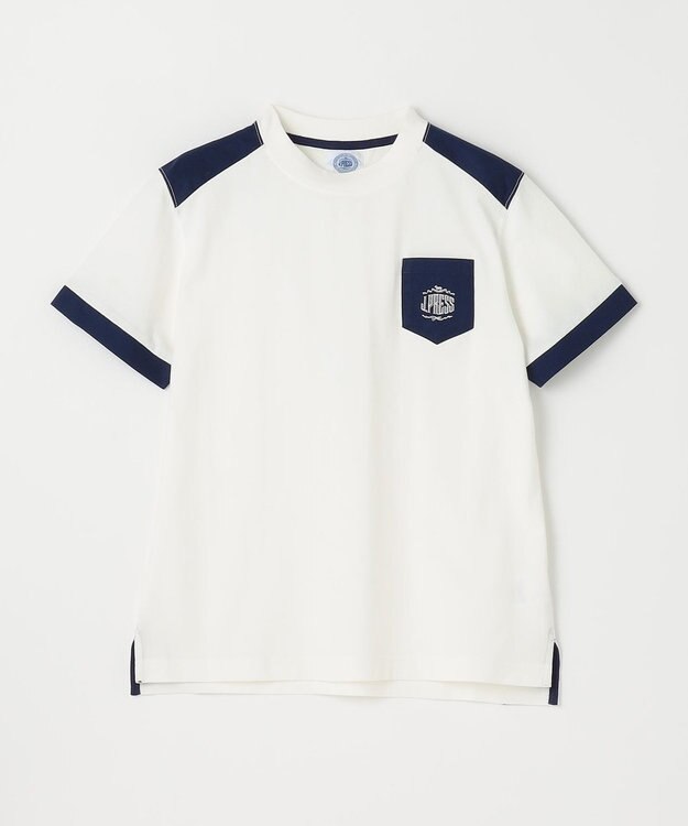 J.PRESS KIDS 【140-170cm】切替Ｔシャツ アイボリー系