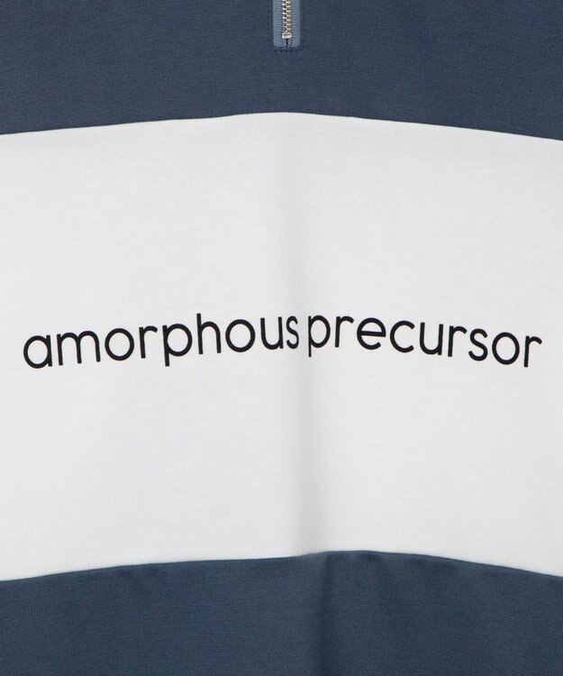 WEGO ドルマンポンチハーフジップロンT ブルー