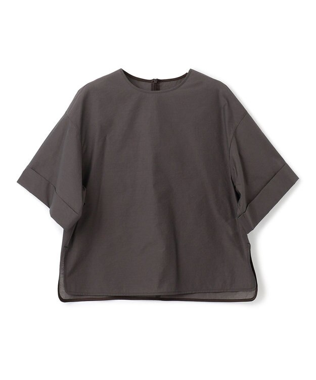 uncrave 【手洗い可】シアー ブラウス（uncrave WHITE） スレート