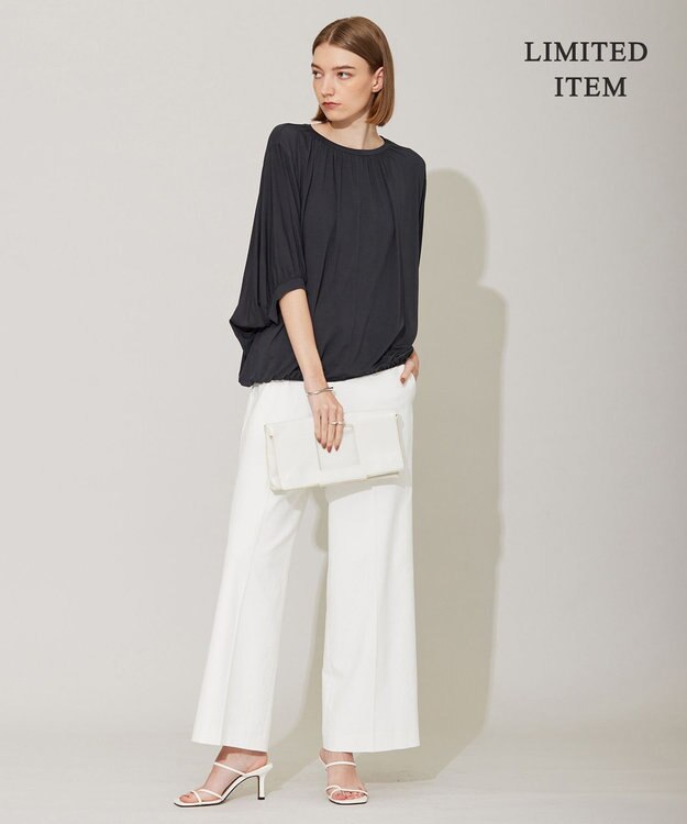 ICB 【WEB限定・洗える】Float ドルマンスリーブカットソー チャコール系