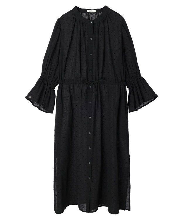 earth music&ecology ドットドビーワンピース Black