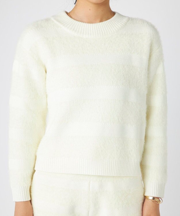 OP／FILA 【ocean pacific】ふんわりハグニットトップス オフホワイト