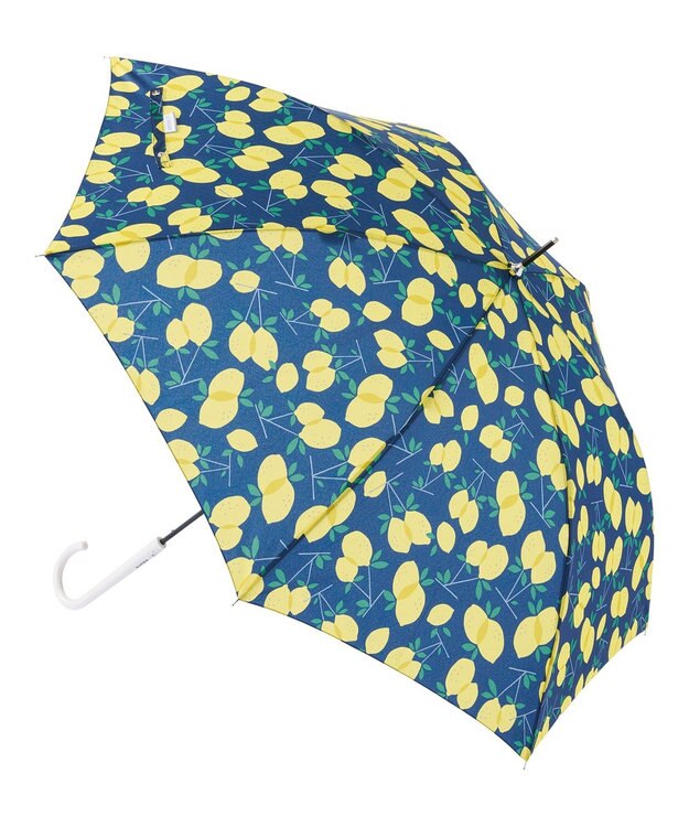 MOONBAT estaa 【耐風】長傘 フレッシュレモン UV ネイビーブルー