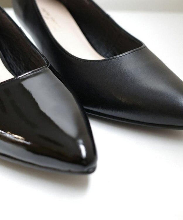 Pointer 日本製 プレーンパンプス ブラック(エナメル)
