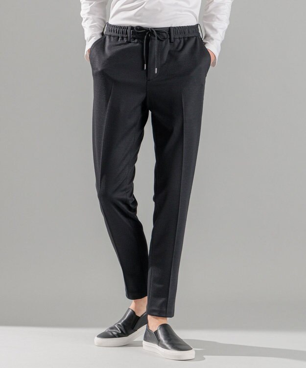 JOSEPH HOMME 新素材【抜群のストレッチ性/セットアップ対応可】スプリングウールジャージー / PEGG CONVERTIBLE ブラック系