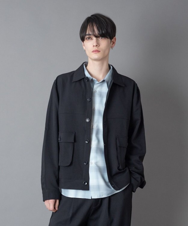 WEGO 【ユニセックス着用ITEM】ダブルポケットショートジャケット ブラック