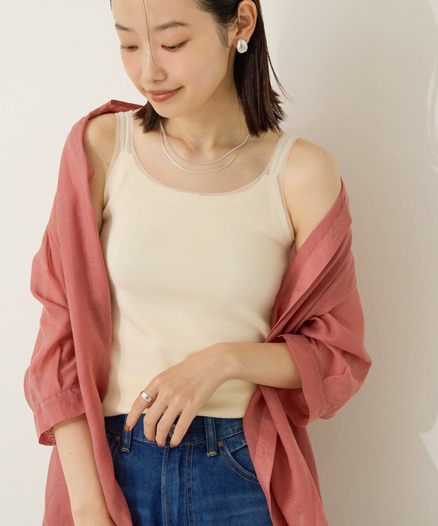 AMERICAN HOLIC チュールキャミタンクトップ Ivory