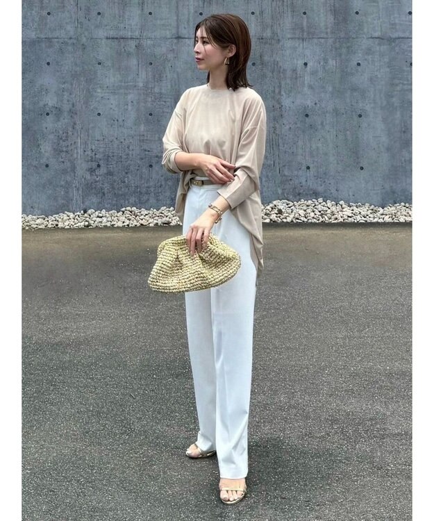 Green Parks シアーリブチュニック Beige