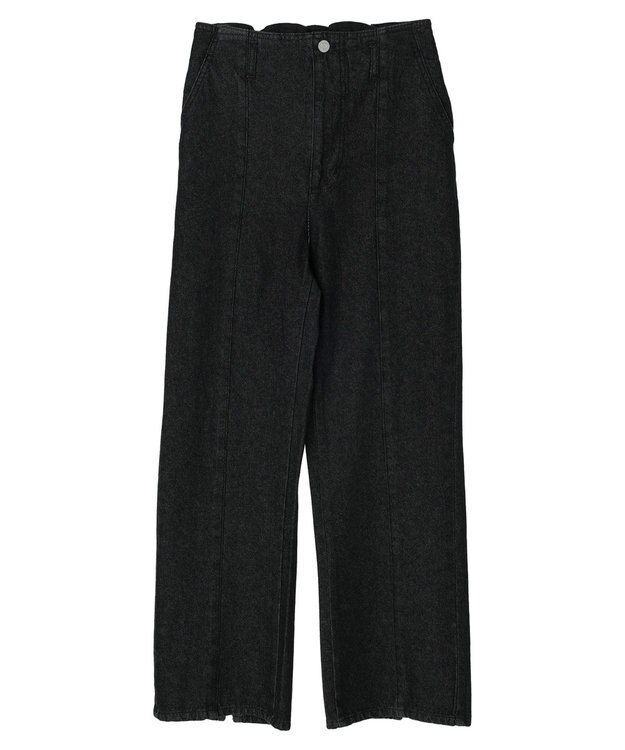 Green Parks ・ＥＬＥＮＣＡＲＥ　ＤＵＥ　バックスリットデニムパンツ Black
