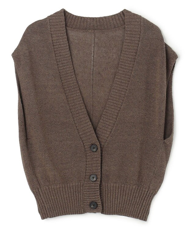 uncrave ラミーリネンニット ベスト カーキベージュ