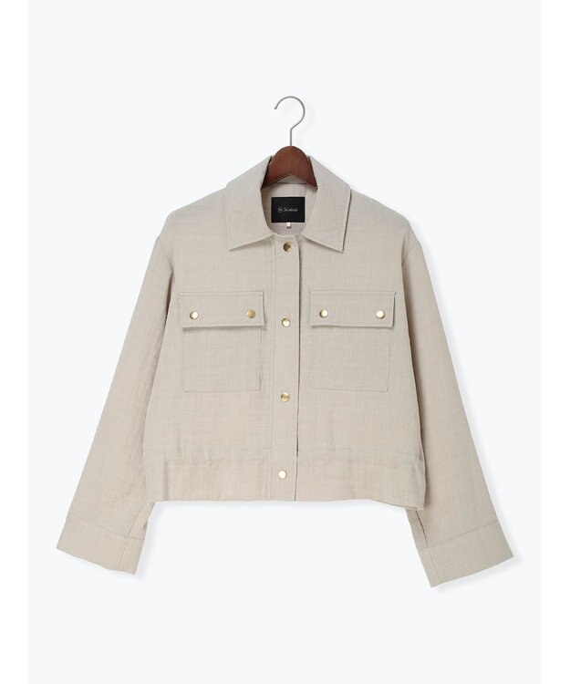 Te chichi リネンライクWポケットジャケット ベージュ