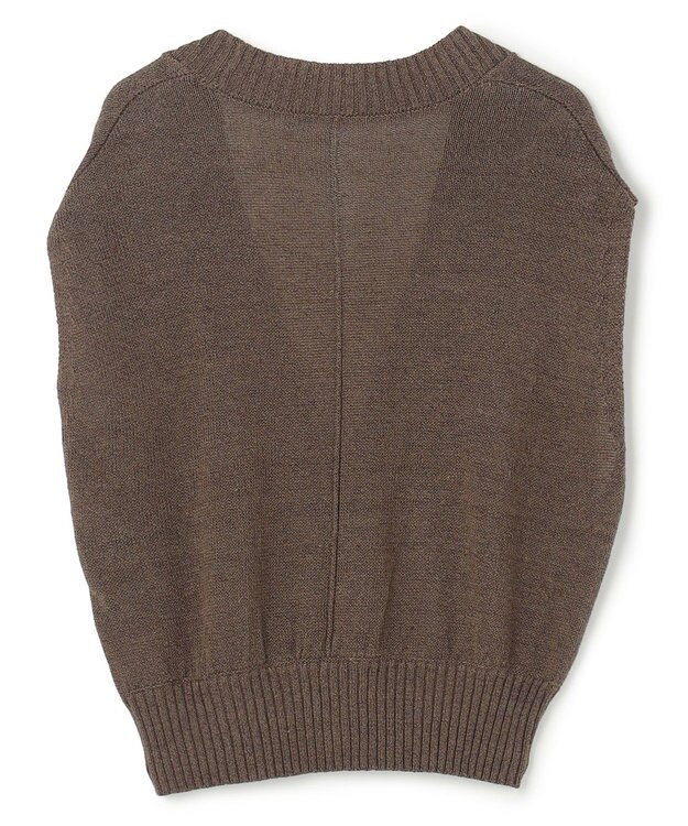 uncrave ラミーリネンニット ベスト カーキベージュ