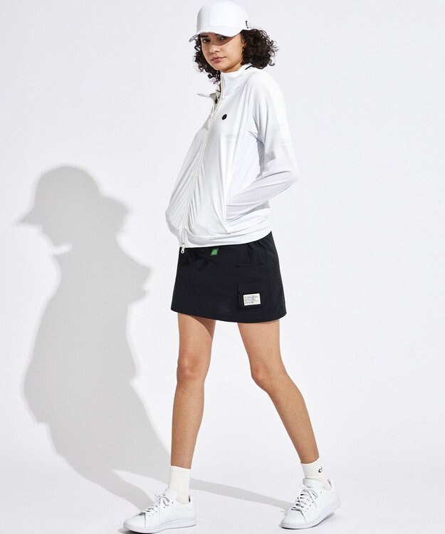 PW CIRCULUS 【高通気 / 軽撥水 / 軽量のDotAir 使用】【WOMEN】カーゴスカート ゴルフウェア レディース ブラック系