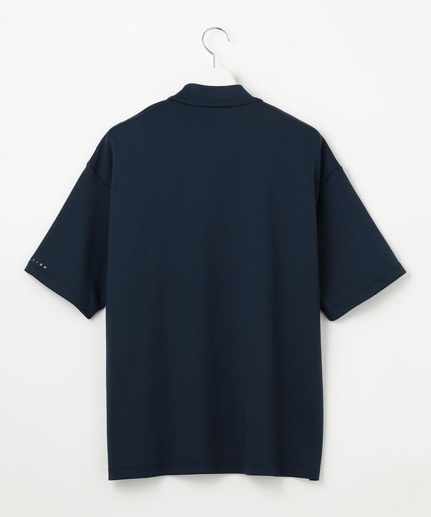 23区GOLF 【23Fondation】【吸水速乾/UVケア】ボーダー モックネック ネイビー系1