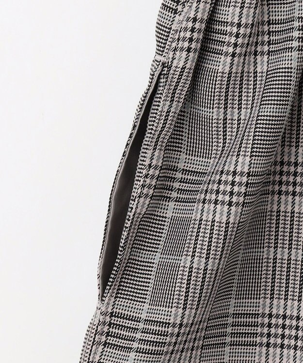 ANY KIDS フリル チェック サロペット ブラック系チェック