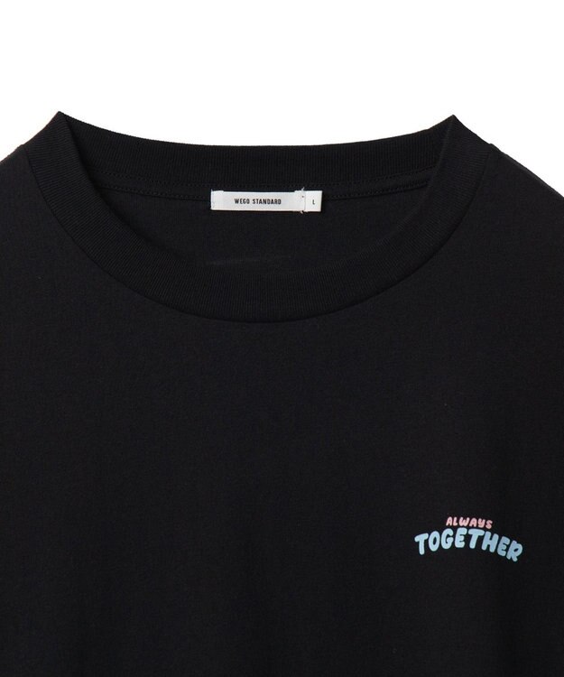 WEGO 【ユニセックス着用ITEM】ALWAYS　TOGETHER　プリントT（SS） ブラック
