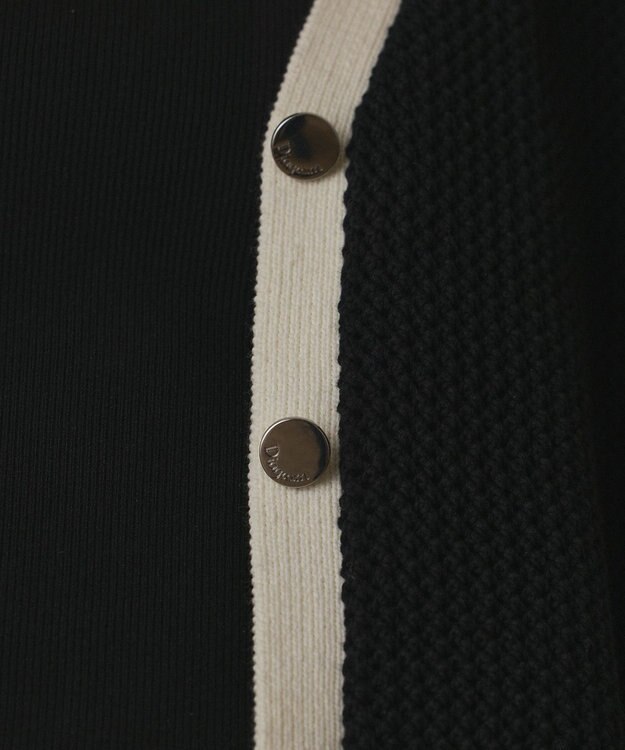 GRACE CONTINENTAL メッシュラインニットカーディガン ブラック