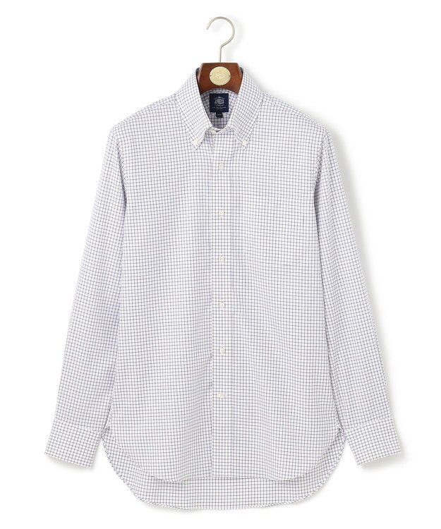 J.PRESS MEN 【PREMIUM PLEATS / 形態安定】スーピマコットンタッタソールチェック シャツ/B.D. パープル系3