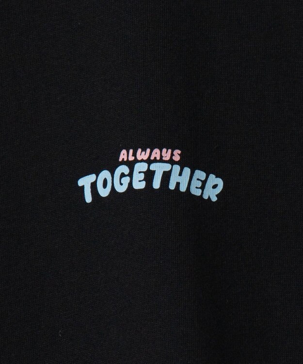 WEGO 【ユニセックス着用ITEM】ALWAYS　TOGETHER　プリントT（SS） ブラック