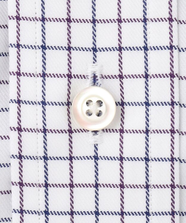 J.PRESS MEN 【KING SIZE】【PREMIUM PLEATS / 形態安定】スーピマコットンタッタソールチェック シャツ/B.D. パープル系3