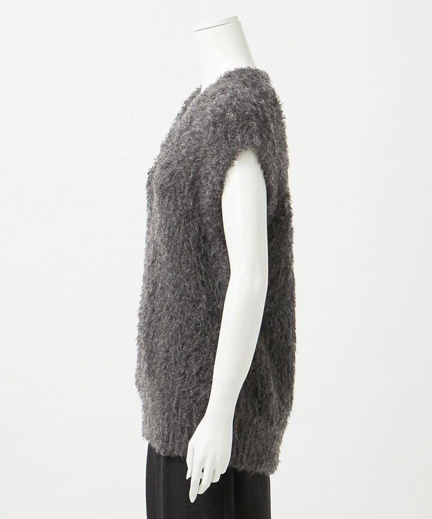 23区 L 【GOLD LABEL】ファーモール ベスト ライトグレー系