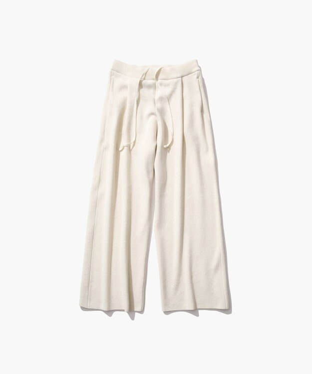 ATON WOOL CASHMERE SILK | ストレートイージーパンツ OFF WHITE
