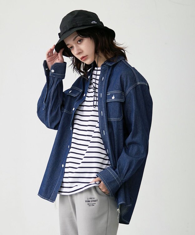 J.PRESS YORK STREET 【UNISEX】デニムシャツ ネイビー系