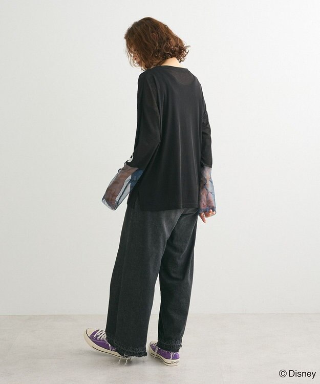 Green Parks ナイトメア／袖シアーＴシャツ Black