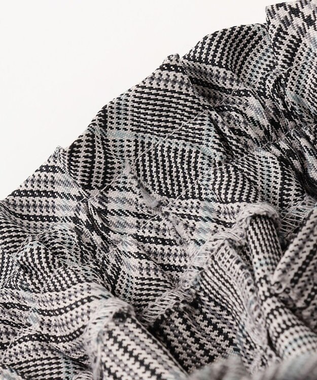 ANY KIDS フリル チェック サロペット ブラック系チェック