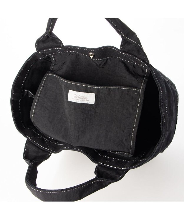 UNBILLION cachecache 製品洗いキャンバス×ナイロントートL ブラックブラック