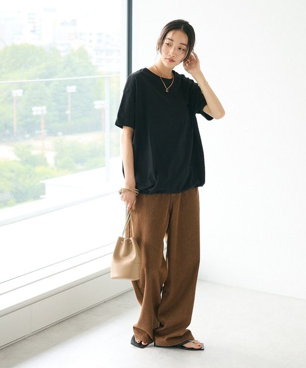 CRAFT STANDARD BOUTIQUE ホックワイドパンツ Brown