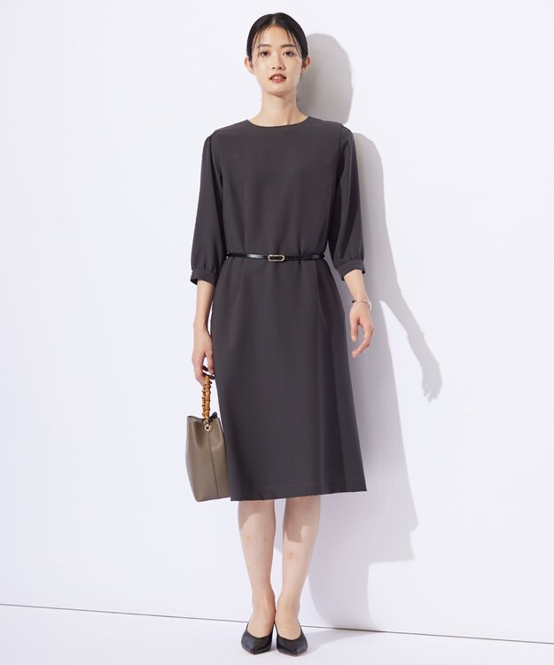 J.PRESS LADIES L 【WEB限定カラーあり・洗える】RELAXIONツイル ワンピース スレート系