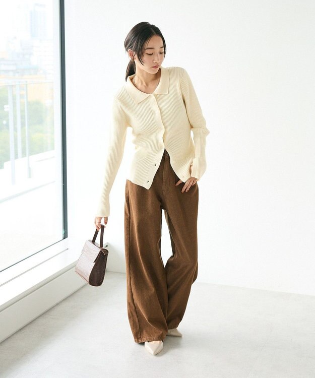 CRAFT STANDARD BOUTIQUE ホックワイドパンツ Brown