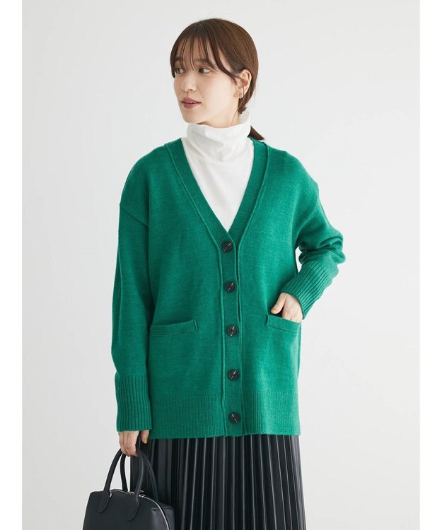 Green Parks 杢調Ｖネックカーディガン Green