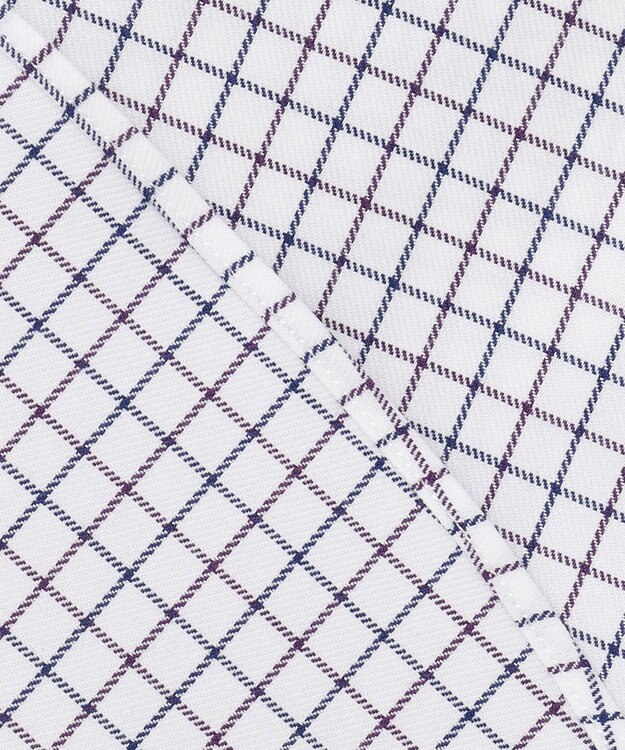 J.PRESS MEN 【KING SIZE】【PREMIUM PLEATS / 形態安定】スーピマコットンタッタソールチェック シャツ/B.D. パープル系3