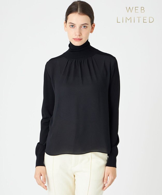 BEIGE， 【WEB限定】KINABALU / ジョーゼットニット Black